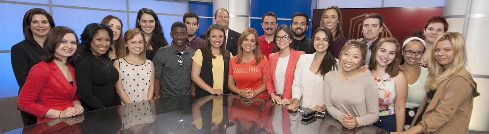 Group Photo in Broadcast Studio