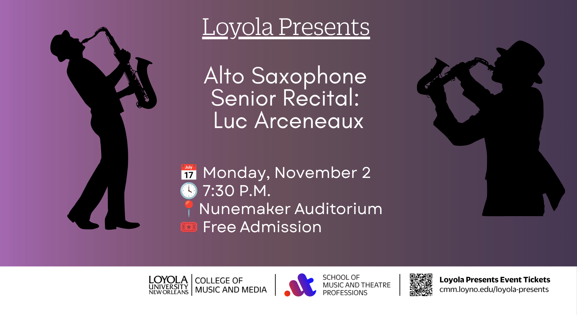 Luc Arceneaux Senior Recital Saxophone