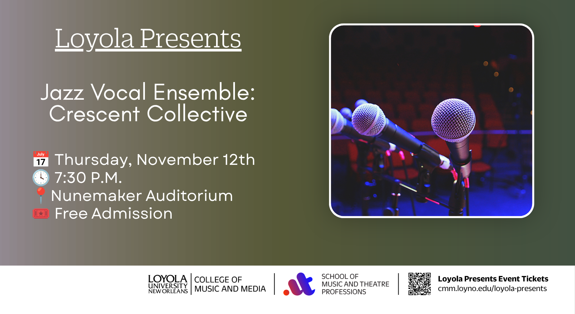 Vocal Jazz Ensemble: Crescent Collective Monitor Graphic